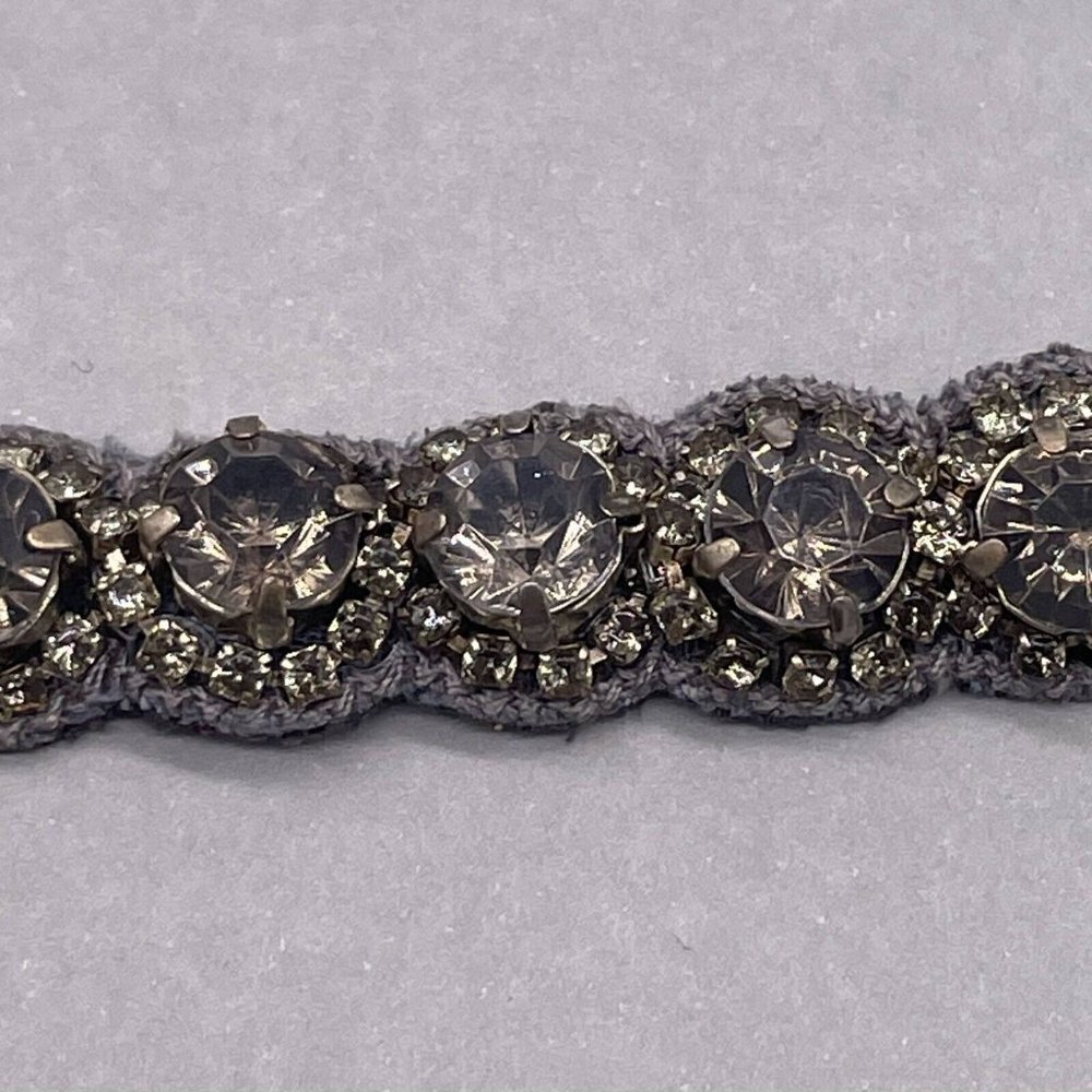 Faceted Crystal Leather Backed Headband - Picture 6 of 8